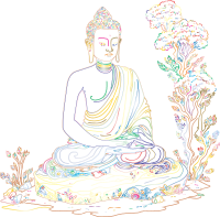Buddha Meditating Prismatic No BG