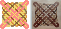 Celtic knot coloured and made
