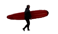 Red Board Surfer