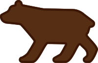 Bear Vector Shape Outlined