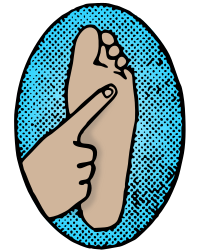 Hand Pointing to Foot - Colour Remix