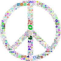 2024 Peace Sign Colorful