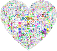 2024 Heart Colorful
