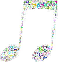 2024 Musical Note Colorful