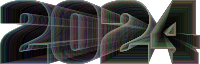 2024 Typography Wireframe Colorful With Silhouette