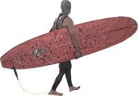 Man with Red Surfboard