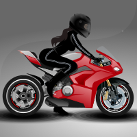 Sportbike with Ninja Girl