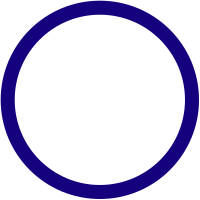 round dark blue circular profile frame 