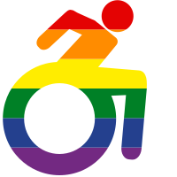 Wheelchair lgbt+ Gay disabled symbol