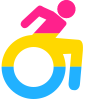 Pansexual wheelchair pride flag disabled 