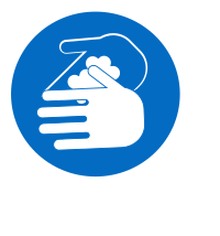 Hand washing information sign infection control 