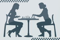Girls Playing Chess