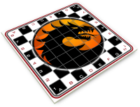 Dragon Logo Chess Board - 3d