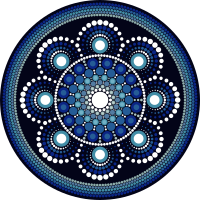 Dot Mandala - Blue