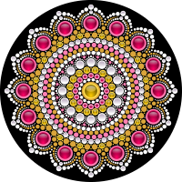 Dot Mandala - Pink Gems