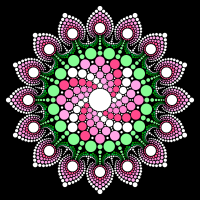 Dot Mandala - Decorative 3 - Pink