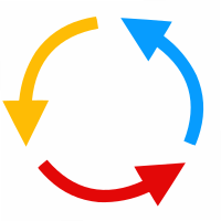 3 arrows cycle diagram 