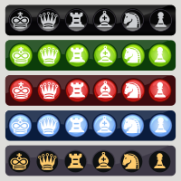 Chess Pieces Buttons - Pack 2