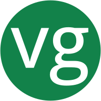 Vg vegan food symbol green circle