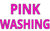 pink washing text in pink