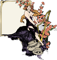 Harp Lady Frame - Colour Remix