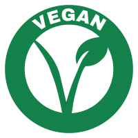 vegan v text frame transparent round 
