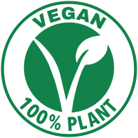 Vegan 100% plant based round border 
