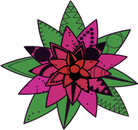 Abstract Pink Flower