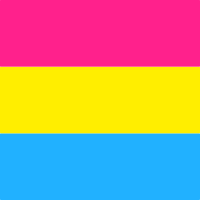 pansexual pride flag square icon