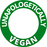 Unapologetically vegan round profile frame 