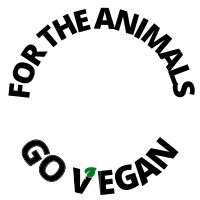 Go vegan food the animals circle frame overlay 