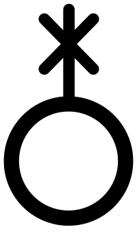 gender-queer icon symbol in black 