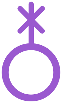 Genderqueer non-binary purple icon 