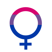 Bisexual pride flag venus symbol 