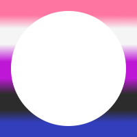 Genderfluid profile wavy round frame