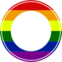 LGBT pride thick round border 