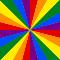 Rainbow pride starburst