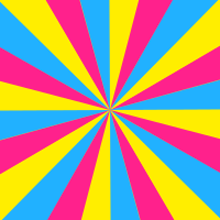 Pansexual pride double starburst pattern 