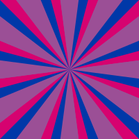 Bisexual pride starburst pink purple blue