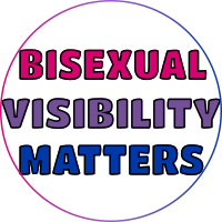 Bisexual visibility matters round pride badge 