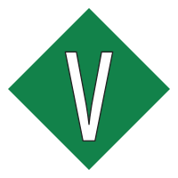 V vegan vegetarian green diamond 