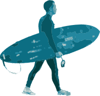 Man with a Surfboard