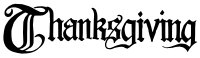 Thanksgiving - Text