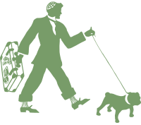 Man Taking a Dog for a Walk
