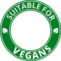 Suitable for vegans circle border transparent center