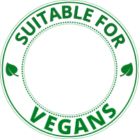 Suitable for vegans round label sticker transparent