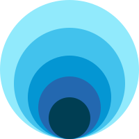 5 layer blue shades onion diagram blank