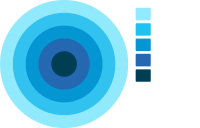 5 layer blue onion diagram with legend key 