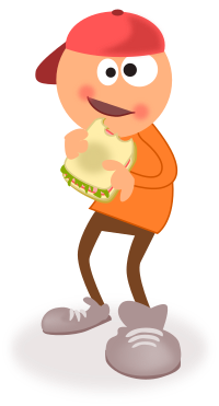 Kid Likes Sandwich