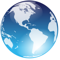 Planet earth semi-realistic icon